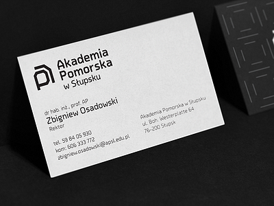 Akademia Pomorska w Słupsku academy brand branding business card education knowladge logo school stationery student university