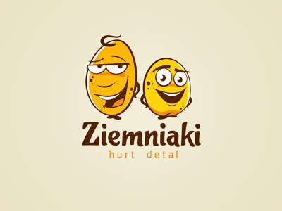 Ziemniaki / Potatoes potatoes ziemniaki logo food character funny smiling rio creativo illustration