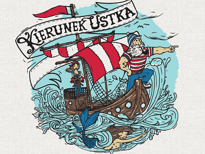Ustka boat mermaid rio rio creativo riocreativo sailor ship shirt siren t shirt ustka water waves