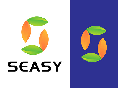 SEASY LOGO abstract branding colorful corporate creative leaf letters logo logodesign minimal modern s letter s logo symbol