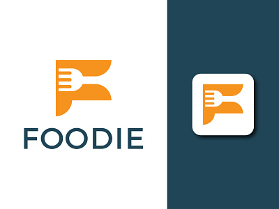 FOODIE LOGO branding company creative creative food logo food logo fork logo logo logodesign minimal modern negative space logo