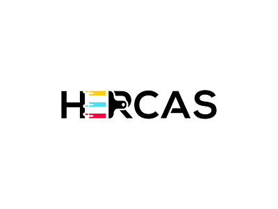 HERCAS Logo Painting branding colorful company creative logo logoawesome logodesign logoinspire logosix logotype minimal modern paintbrush painting painting brushes painting logo professional wordmark