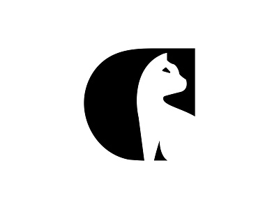 Cat Logo black branding cat company creative logo logodesign minimal modern unique