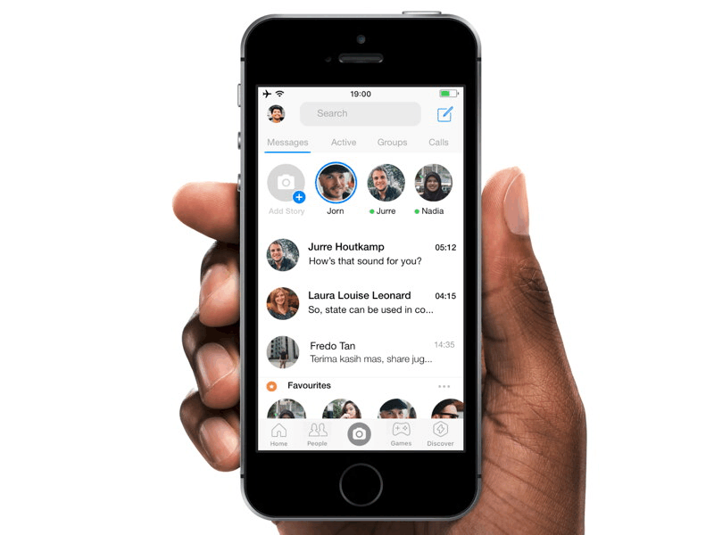 Re-Engineered Facebook Messenger facebook messenger framer game prototype ui ux