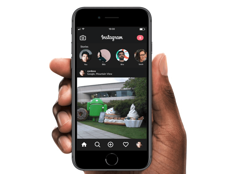 Instagram : Dark Mode app framer instagram prototype ux