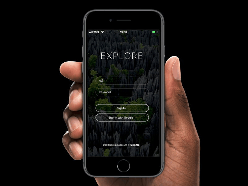 Explore : App for Adventurers adventurers app ios mobile app prototype ui ux