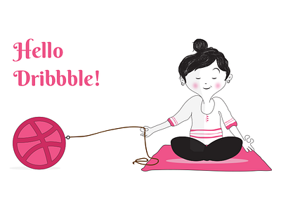 Debut Shot! character debutshot firstshot hellodribbble illustration meditation thatsme