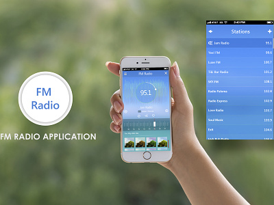 FM Radio UI Design android application fm ios mobile radio ui