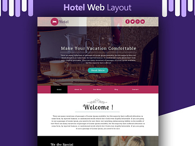 Hotel Web Layout Design design hotel layout web