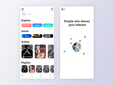 Music App design music music app social social app