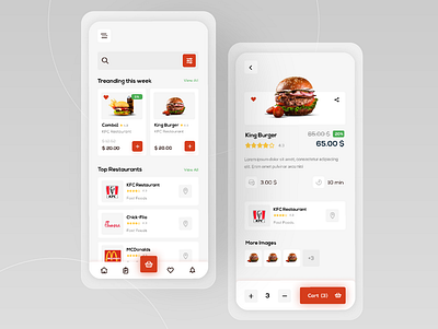 Food delivery app app delivery food mobile ui