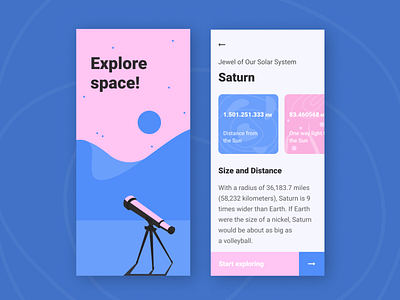 Space exploration app