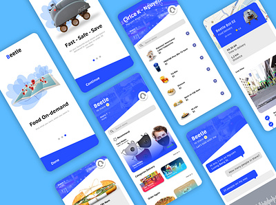 Beetle Bot Delivery App app design figma illustration illustrator logo photoshop ui uidesign ux