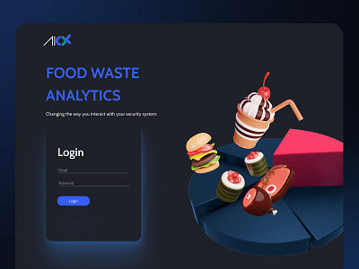 Food Waste Analytics Homepage app design figma illustration ui ux web
