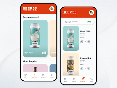 Beer52 - Mobile concept beer concept design interface mobile mobile ui ui ux