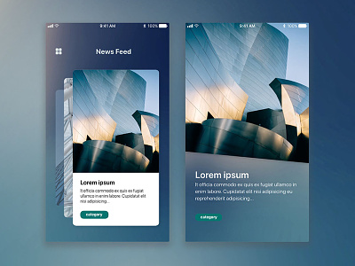 News Feed feed interface mobile ui ux