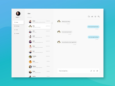 Skype Redesign cards chat ui clean ui conversational ui gradient illustartor message redesign skype