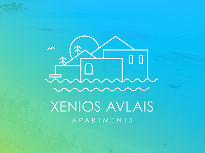 Xenios Avlais | Logo avlais linear lines logo white xenios