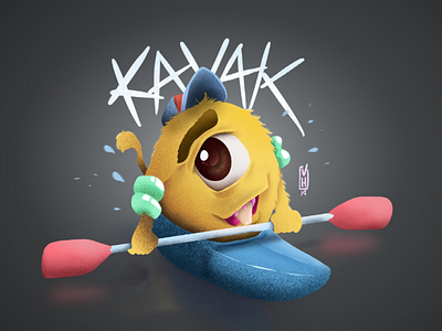 Kayak art illustrator ilustration monster procreate