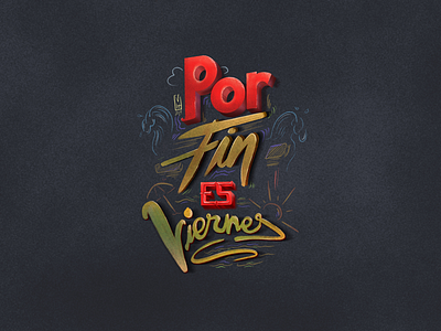 Ya queda menos! art concept creative design illustration illustrator letter lettering