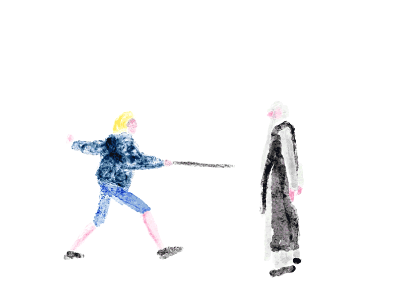 Beatrix Kiddo and Pai Mei animation2d brush framebyframe graphic illustration killbill mei motion pai tarantino
