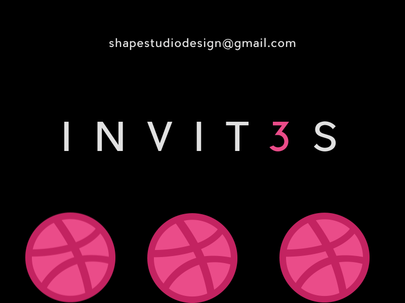 3 DRIBBBBLE INVITES!!!! animation dribbble invitations invite portfolio send