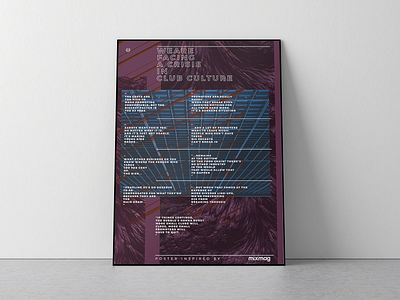 Poster Design Explorations (Inspired by Mixmag) artwork design electronic music music art poster poster design promotional design promotional material typography