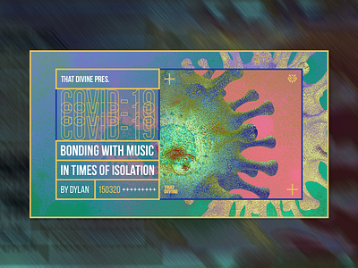 Bonding With Music In Times Of Isolation /Live Stream Cover/ artwork cover design design electronic music music art promotional design promotional material social media banner social media design typography