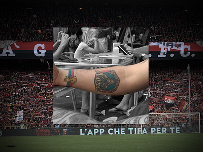 Football Fan Tattoo Design - Gradinata Nord, Genoa, Italy