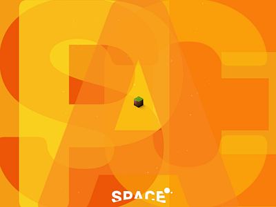 Space clean color cub cubo espaço orange simple space