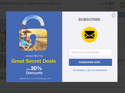 Email Subscription Popup clean dailyui deals popups subscribe