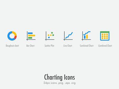 Free : 24px Charting Icons bar chart charts combined chart data data table doughnut chart download download icons free icon download free icon set free icons freebies icon icon set icons icons set scatter plot