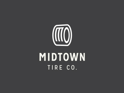 Midtown Tire Logo branding identity logo