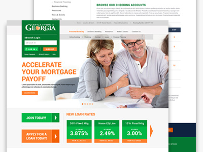Credit Union of Georgia Website home page landing page website