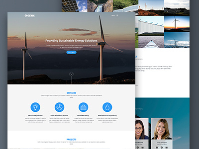 Global Energy and Water Consulting (GEWC) Concept home page landing page website