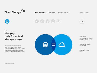 Cloud Storage animation clean cloud storage ui web
