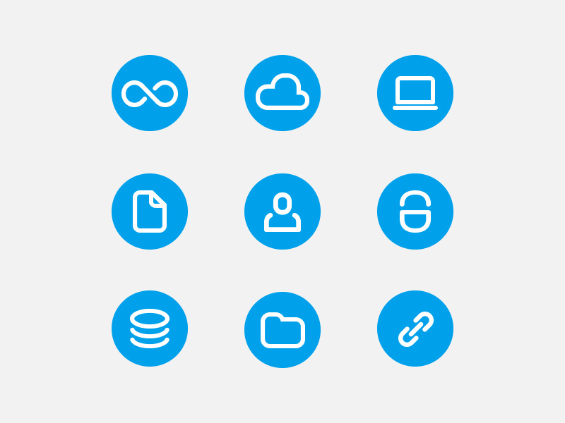 Cloud Storage Icons by Whitescape on Dribbble