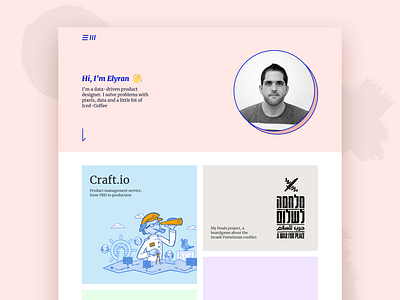 WIP // Personal Portfolio brand branding design illustration personal pink portfolio typography ui w.i.p web website wip