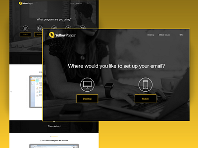 Yellow Pages Canada Email Setup uiux web designer