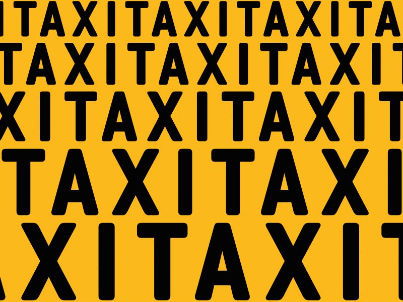 Taxi after effects animation design flat sketch typography vector