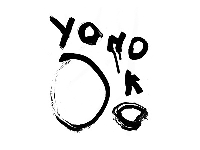 Yono Oko art collaboration conceptual handwritten ink kid logotype photographer typography