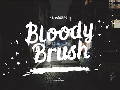 Bloody Brush Typeface