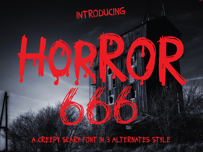 HORROR 666 SVG Color Font blood drip font font design halloween font horror 666 font horror font horror movie font scary font wall scratch font