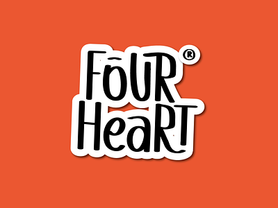 Four Heart Typography Using El Toro Loco Font ttf