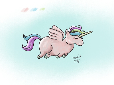 Flying Unicorn character digitalart digitalpainting illustration photoshop unicorn wacom