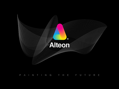 Alteon - Painting the Future blend branding future gradient logo marketing multi color paint