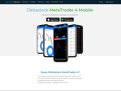 Deltastock Delta Trading and MT4 Platforms design graphic design ui design user interface web design