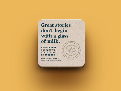 B4S - Great Stories bar bourbon bourbon for state coaster design kentucky ky louisville milk placemat