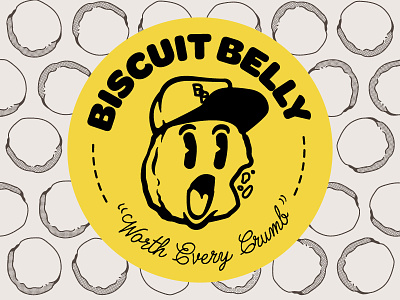 Biscuit Belly logo 1940s belly biscuit design illustration kentucky ky logo louisville seal vector