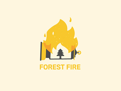 Forest Fire 🔥Flash Challenge agency black and yellow branding campfire challange design fire flash forest kentucky ky lantern logo louisville nature vector
